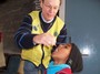 Jerome Hurtak administering vaccines in India